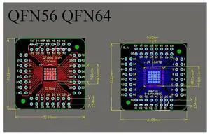 Ageryu QFN56 QFN64 Adapter Board Converter Pin Board Immerse 0.5Mm Transfer Board 10Pcs