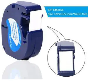 Ageryu 3Pcs Compatible Label Tape Replacement For Dymo Letratag Black On White Plastic Label Tape For Letratag Label Maker