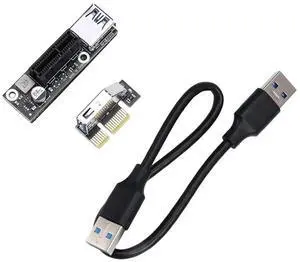 Ageryu PCI-E 1X To 1X Riser Extender USB 3.0 Cable Working For Motherboard PCI-E 3.0 X1 Slot For BTC Miner Antminer Minin
