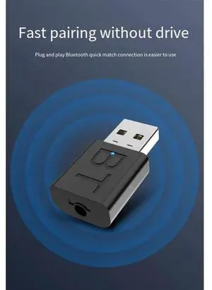 Ageryu 3Pcs 2 In 1 USB Bluetooth 5.0 Audio Receiver Transmitter USB Bluetooth Adapter With 3.5Mm Audio Cable Plug And Play-N33R