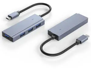 Ageryu USB C Laptop Docking Station, 4-In-1 Type C Hub, With 4 USB3.0 Multi-Port Adapter For Laptops Tablets Phones