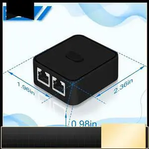 Ageryu 2 Port Gigabit Network Switch RJ45 Switch Network Splitter Cable Extender Selector Power Free 2 Way Adapter Connector-N33R