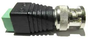 Ageryu 10Pcs Male Metal BNC Connector With DC Connector Plug Screw Terminal UTP Video Balun For CCTV Surveillance Camera-N33R