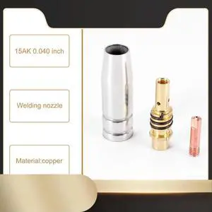 Ageryu 11Pcs/Set Mig Welding Nozzle Welder Torch Nozzles Gold Tip Holder Contact Tips 0.040 Inch Gas Diffuser Set For Torches-N33R