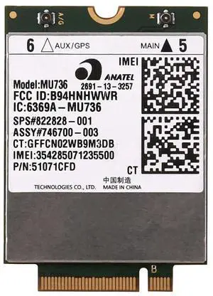 MU736 Wifi Card WWAN Card 3G Module For Probook 430 440 640 645 650 655 G1 Zbook 17 Elitebook 850, 820 G1 MU736 Wifi Card WWAN Card 3G Module For Probook 430 440 640 645 650 655 G1 Zbook 17 Elitebook 850, 820 G1