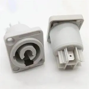 Ageryu 10Pcs 3 PIN 20A 250V AC Power Plug Adapter NAC3MPA-1 NAC3MPB-1 Output Connector Blue And Grey White-N33R