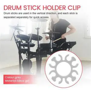 Ageryu Drum Stick Holder Clip For Roland V TD 38Mm Drums Silicone Drum Sticks Stand Clip Accessories-N33R