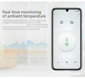 Ageryu Graffiti Zigbee Smart Temperature And Humidity Sensor Smart Home Link Wireless Temperature And Humidity Sensor Easy To Use-N33R