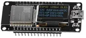 Ageryu ESP32 ESP-WROOM-32D WIFI Bluetooth Development Board CH340 With 0.96 OLED Screen Yellow Blue Display-N33R