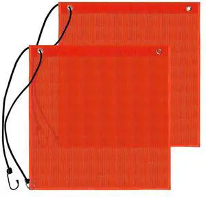 Ageryu Safety Flag For Trucks Vinyl Coated Mesh Warning Flag 18X18inch Flag With Reinforced, Grommets For Jetski Trailer-N33R