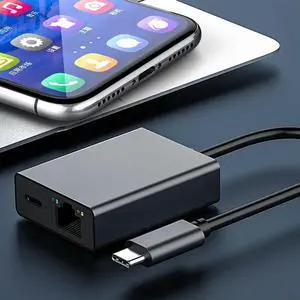 Ageryu For Google TV 4K USB Dock Adapter USB C Ethernet USB C To Ethernet Adapter Plug And Play Support PD Charging, Easy To Use-N33R