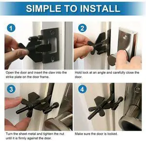 Ageryu 2 Piece Portable Door Lock For Travel, Home, Hotel,School,College,Apartment, Dormitories-N33R