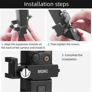 Ageryu BRDRC Camera Expanding Adapter Expansion Frame Bracket Holder Stand For OSMO Pocket 3 Camera Spare Parts-N33R