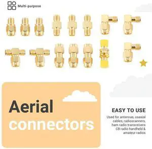 15 Type RF Antenna Adapter Kit SMA Connector SMA Male Female Converter For Wifi Antenna Extension Cable Goggles Antenna-N33R