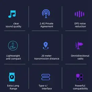 Wireless Lavalier Microphone One To One Type-C Connector Receiving Clip Noise Canceling Recording Bluetooth Microphone Durable-N