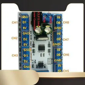 ELETECHSUP 8Ch Ds18b20 Rs485 Modbus Rtu Temperature Control Sensor Remote Digital Module PLC R4DCB08-N33R