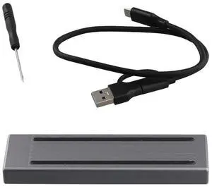 M.2 SSD HDD Enclosure NGFF RGB Cool Light Multi-Function Convenient HDD Enclosure