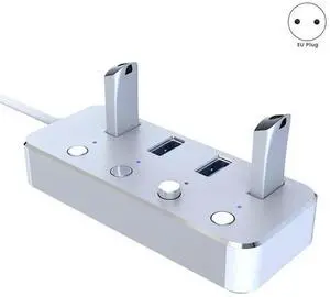 USB 3.0 Power Adapter 4 Ports Aluminum Alloy Splitter Hub USB Multi Extender Switch 1.2M Cable Hub USB Hub 3.0 EU Plug B-N33R