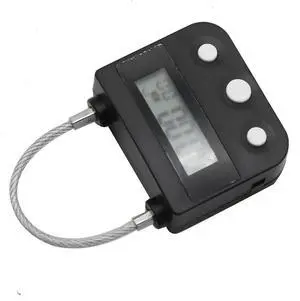 Metal Timer Lock Metal Electronic Rechargeable Multi-Function Timer Padlock Black-N33R