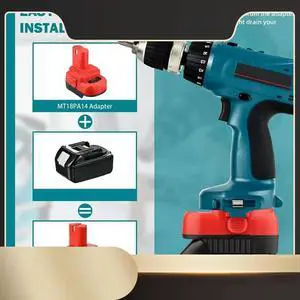 MT18PA14 Adapter For 18V Li- Convert To 12V/14.4V Ni-Mh 1200 1220 1201 Cordless Tools-N33R MT18PA14 Adapter For 18V Li- Convert To 12V/14.4V Ni-Mh 1200 1220 1201 Cordless Tools-N33R