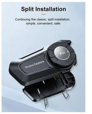 Y50 Roulette Wheel Rotation Motorcycle Helmet Headset Bluetooth 5.3 Wireless Headphones Earphones IP67 Waterproof-N33R