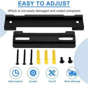 Ageryu WB-120 Wall Mount Kit Bracket For Solo 5 Soundbar, For Cinemate120, With Screw And Wall Anchors, Black-N33R