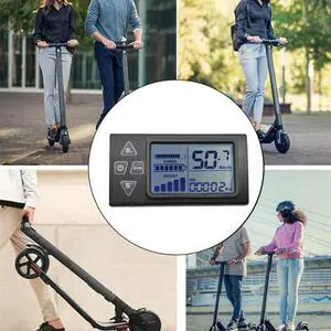 Ageryu 1 Piece 24V-60V S861 LCD Ebike Display Dashboard Black Fit For Electric Bike BLDC Controller Control Panel (SM Plug 5PIN)-N33R
