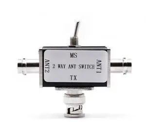 2-Way Manual Coaxial Antenna Switch Rotary Switch Withoff/Ground Protection 1 Input & 2 Outputs Coaxial Switch SO-239 Connector-