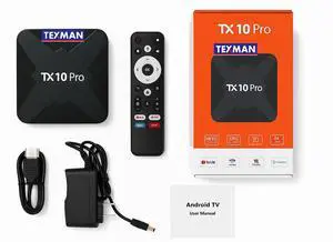 TX10 Pro Android 15 TV Box, 8K Ultra HD Streaming, IPTV Support, Bluetooth 5.0, Voice Remote