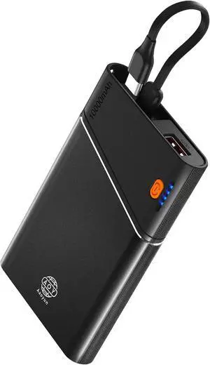 Portable Charger Power Bank, 10000mAh 22.5W PD Super Fast Charging Powerbank with Built-in USB C in&Out Cable, Slim External Phone Battery Pack for iPhone 16/15/14 iPad Samsung S24 Android etc