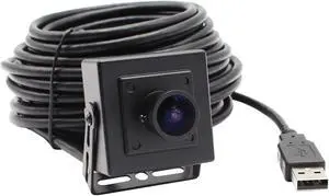 ELP USB Fisheye Camera 170degree 960P PC Camera Wide Angle Low Light Webcam for Computer Raspberry Pi Mini UVC USB2.0 Lightburn Camera 0.01lux USB Security Camera Industrial Open CV USB with Camera