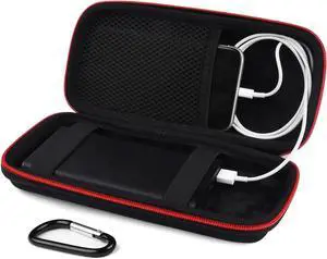 Power Bank Hard Travel Case Medium Compatible RAV Power 26800/20100/20000mAh, Anker Power Core 26800mAh/ PowerCore +26800mAh, INIU 10000mAh and Miady 10000/15000mAh (Medium Black)