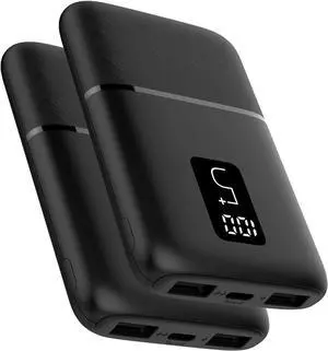 [2-Pack] 5V 2A Rechargeable Battery Pack for Heated Vest 5000mAh USB Mini Battery Power Bank for Heated Vest Heated Jacket Hoodie for Men Women Small External Battery for Heated Clothing Lightweight