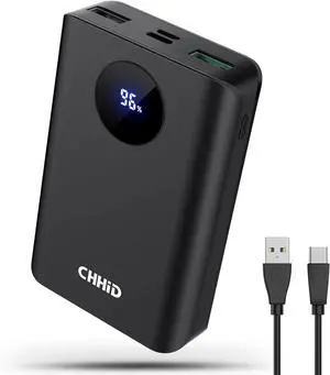 5V 2A Heated Vest Battery Pack,LCD Display Power Bank Heated Jacket,PD 22.5W Fast Charging 10000mAh Portable Charger,Battery Phone Charger for iPhone,Android etc.