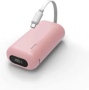 Portable Charger with Built-in USB-C Cable,10000mAh 18W PD Fast Charging Power Bank.LED Display Battery Pack Compatible with iPhone 15,15 Plus,15 Pro,15 Pro Max,Samsung Galaxy S23,S22,S21,Note20/10/9
