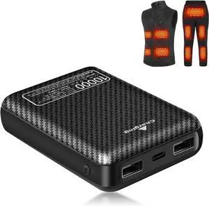 FERNIDA 10000mAh Power Bank Portable Charger USB 5V 3A Battery Pack for Heated Vest & Heated Pants & Smartphone & Heating Pad
