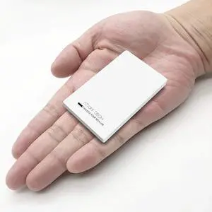 Dual USB Output Super Slim Power Bank Ultra Thin, 3000mAh Portable Charger Mini External Phone Battery Pack Small Dual Outlet, Emergency Phone Power Backup (White)