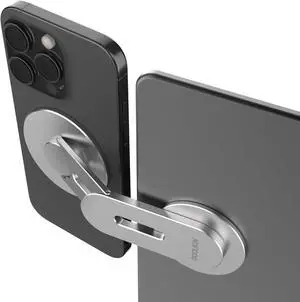 Doolkin® Pizo Mount 2, Laptop Phone Holder, Adjustable Laptop Stand, Foldable Laptop Side Mount Clip, Slim Portable Smartphone Stand, Computer Monitor Expansion Bracket, Magnetic Phone Mount