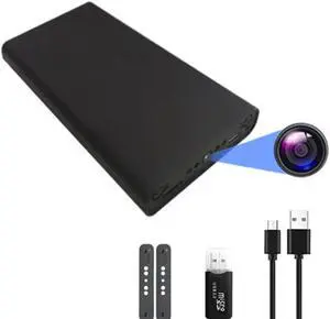 Hidden Camera - Spy Camera - Mini Camera - 10000 mAh HD 1080P- Portable Mobile Power Supply Camera - Secret Camera - Evidence-Collecting Camera-Small Camera-Nanny camera-55 Hours of Record