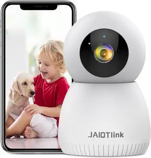 2K Indoor Camera for Home Security & Baby Monitor, WiFi Pet Camera with App, 2.4G/5G, 360° Pan&Tilt, Night Vision, Motion Detection, 2-Way Audio, SD/Cloud Storage, Compatible with Alexa