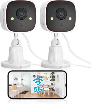 Jennov Outdoor/Indoor Security Cameras 5Ghz/2.4Ghz, 2K HD WiFi/Color Night Vision/Motion Detection /2-Way Audio/IP66 Waterproof Pet Dog Cat Baby Monitor Camera for Home Security