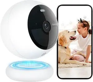 Noorio Security Cameras Wireless Outdoor/Indoor Magnetic, Cameras for Home Security Battery Powered, 1080P AI Motion Detection 2.4G WiFi Security Camera Outdoor, 8GB Free Local Storage MagCam, B200-SE