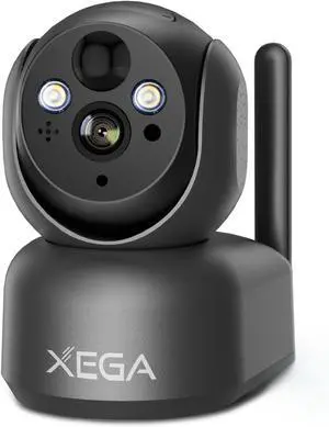 Xega 4G LTE Cellular Security Camera Indoor with Built-in SIM Card, Wireless Camera with Rechargeable 7800mAh Battery, 2K HD PTZ, PIR Motion Detection, 20m Color Night Vision, Cloud & TF Storage, IP65