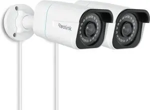 REOLINK 4K/8MP Security Bullet PoE IP Camera,Surveillance Outdoor Indoor,Human/Vehicle/Pet Detection,100ft IR Night Vision,Work with Smart Home,Up to 256GB microSD Card,RLC-810A(Pack of 2)