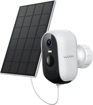 WUUK Add-on Solar Camera, Requires Base Station, Home Security Cameras Wireless Outdoor, 2K HD, No Monthly Fee, Compatible with Alexa & Google