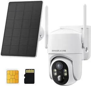 No WIFI Security Camera No Internet Needed, 4G LTE Cellular Security Camera Outdoor Wireless, Cell Camera with SIM Card, PIR Sensor, 2K Color Night Vision, SD/Cloud, 2-Way Talk, IP66 Waterproof