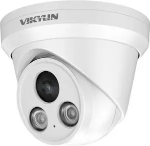 VIKYLIN 5MP IP PoE Dome AI Camera,Security IP Turret Camera with 5MP@30fps,Human/Vehicle Detection,Built in MIC,98ft IR Night Vision,IP67, Full Metal,Compatible with HIK