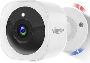 Security Cameras Wireless Outdoor, WiFi 2K Battery Powered Security Camera, AI Motion Detection, Color Night Vision, 2-Way Talk, Waterproof, Compatible with Alexa (White)