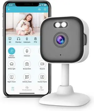VSTARCAM Cameras for Home Security Indoor,2K Indoor Camera,Plug-in Security Camera Indoor,Color Night Vision,Two-Way Audio,AI Motion Detection,Baby Monitor,2.4G&5G WiFi,SD/Cloud Storage,4X Zoom