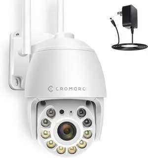 360° View Pan/Tilt/Digital Zoom 5MP WiFi Security Camera Outdoor, Motion Detection, Humanoid Tracking, Floodlight&Siren Alarm, Color Night Vision, PC&Mobile Remote View, Two-Way Audio PTZ